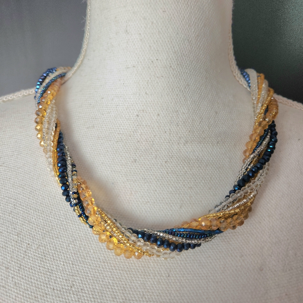 Guatemalan Mayan Arts Handmade Multi-colored Necklace With Magnetic Closure